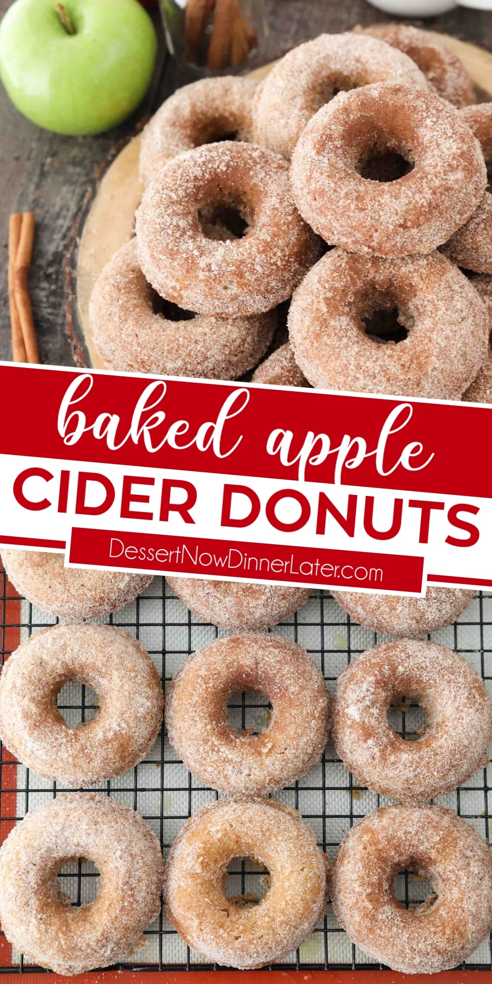 Baked Apple Cider Donuts Dessert Now Dinner Later