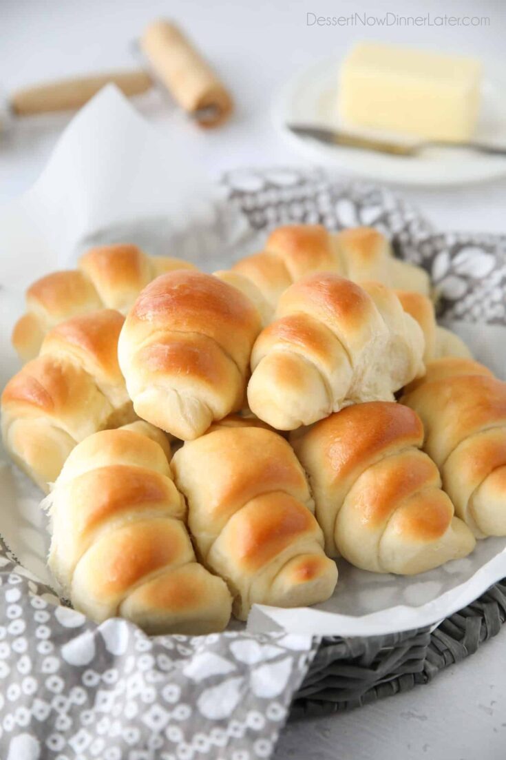 Buttery Homemade Crescent Rolls - That Skinny Chick Can Bake