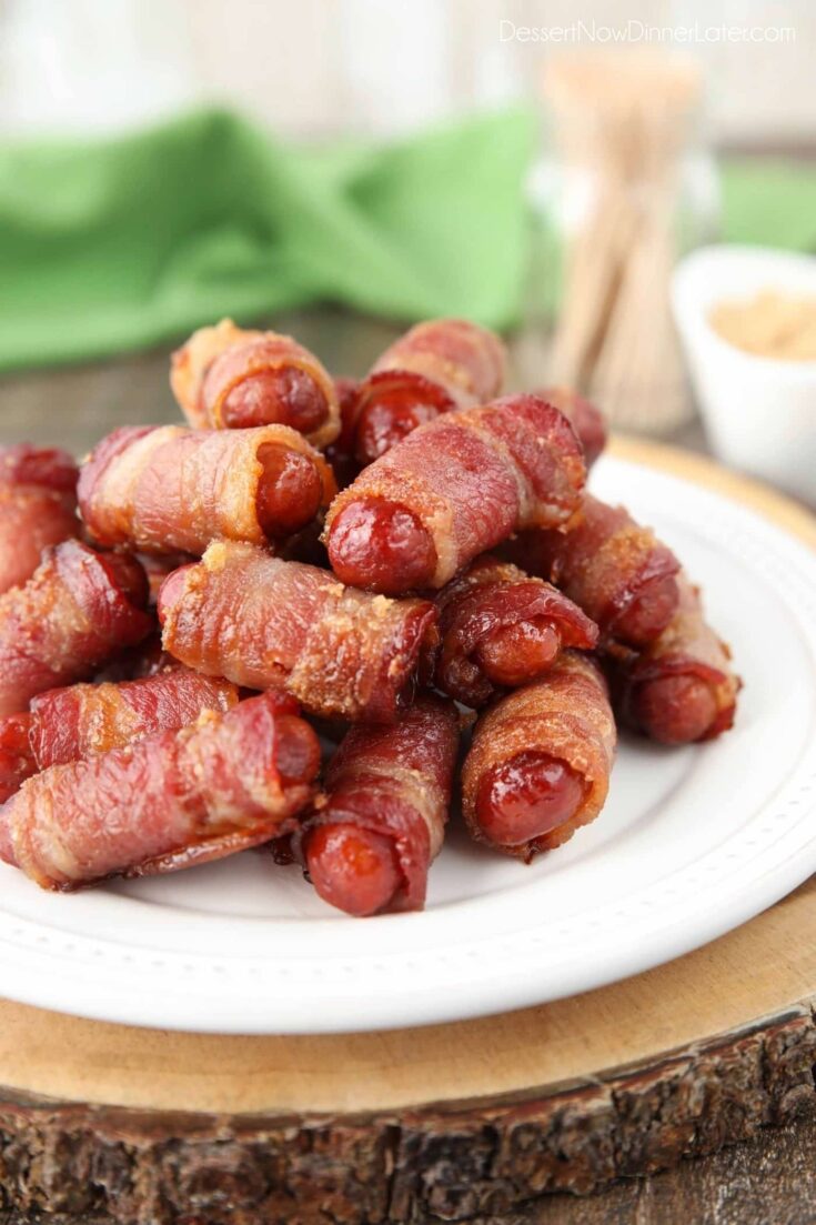 Bacon Wrapped Smokies With Brown Sugar | Dessert Now Dinner Later