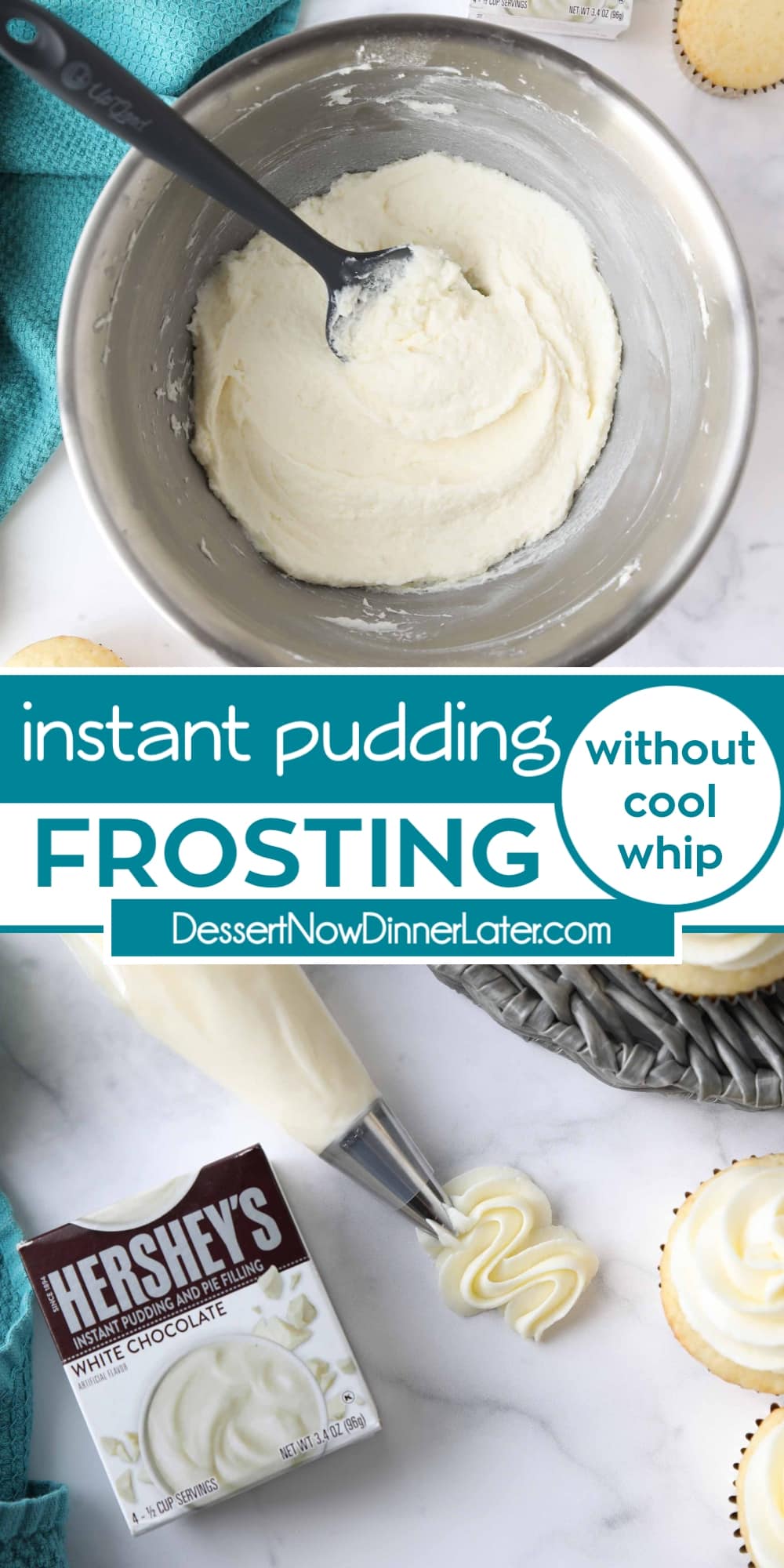 Pudding Buttercream Frosting + Video | Dessert Now Dinner Later