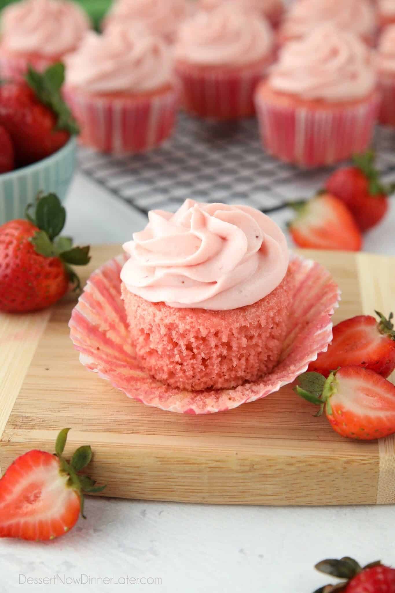 Strawberry Cupcakes Recipe Dessert Now Dinner Later 