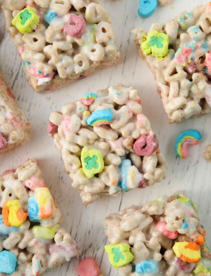 Rainbow Krispie Treats | Dessert Now Dinner Later