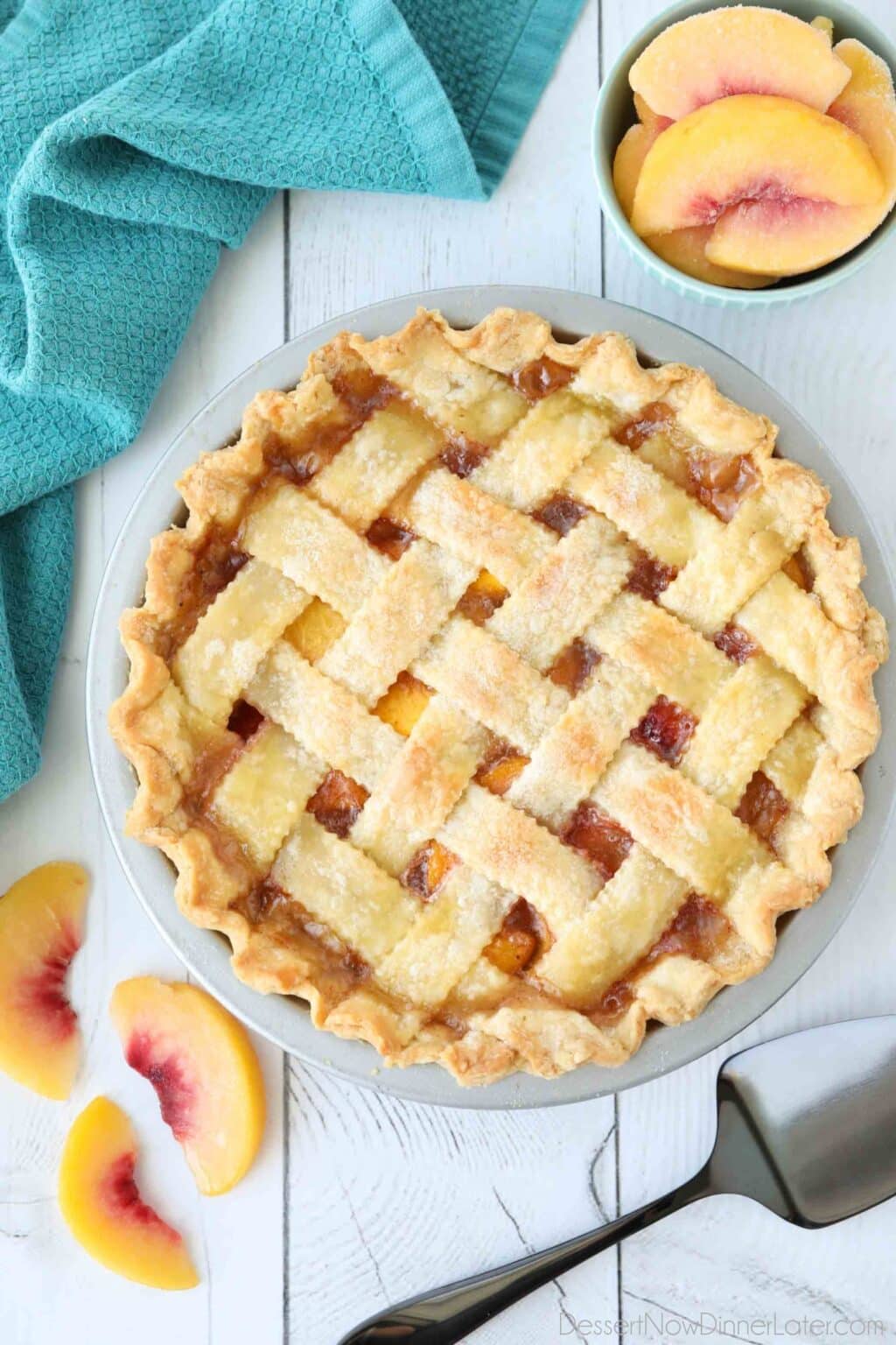 Peach Pie Video With Frozen Peaches Dessert Now Dinner Later 