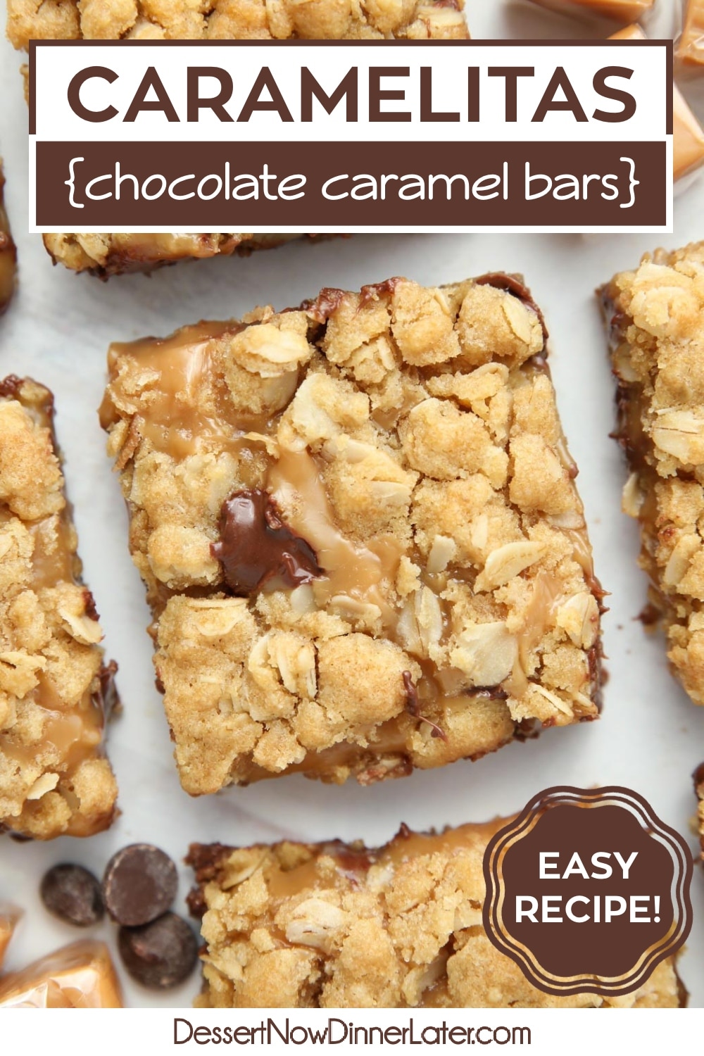 Caramelitas (Chocolate Caramel Bars) | Dessert Now Dinner Later