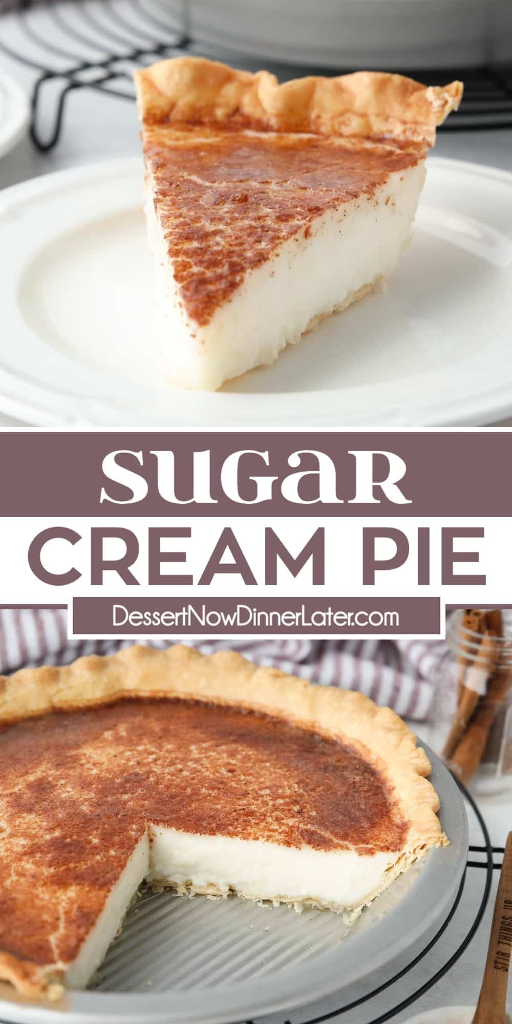 Sugar Cream Pie + Video Recipe | Dessert Now Dinner Later