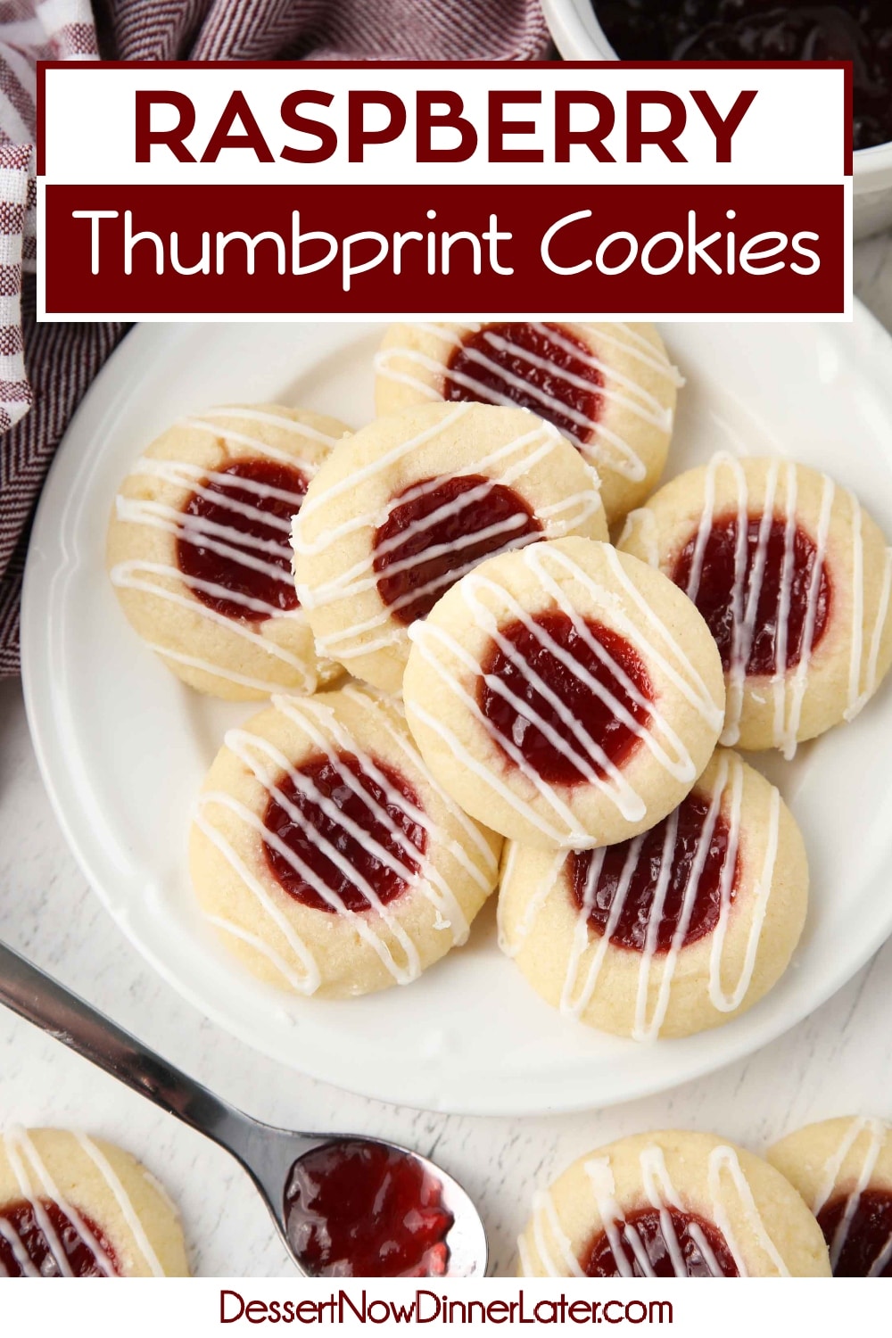 Raspberry Thumbprint Cookies + Video | Dessert Now Dinner Later