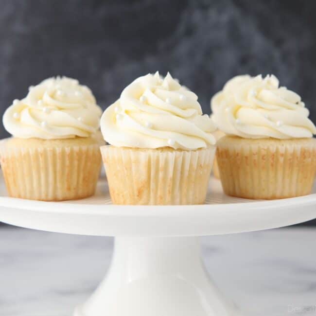 White Cupcakes Recipe | Dessert Now Dinner Later