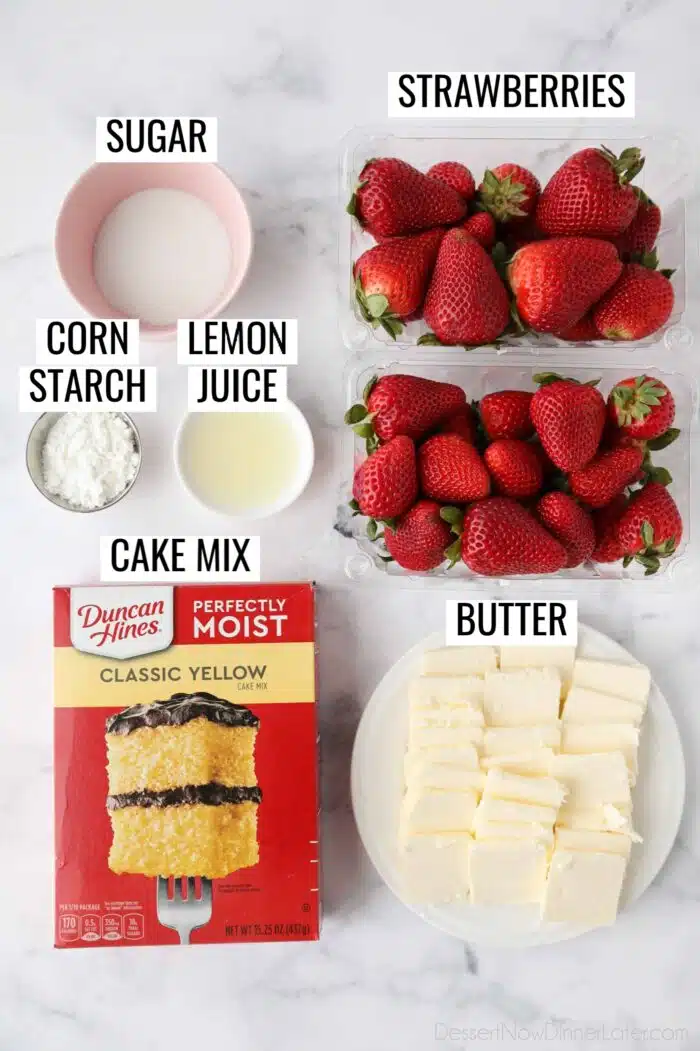 Strawberry Dump Cake | Dessert Now Dinner Later