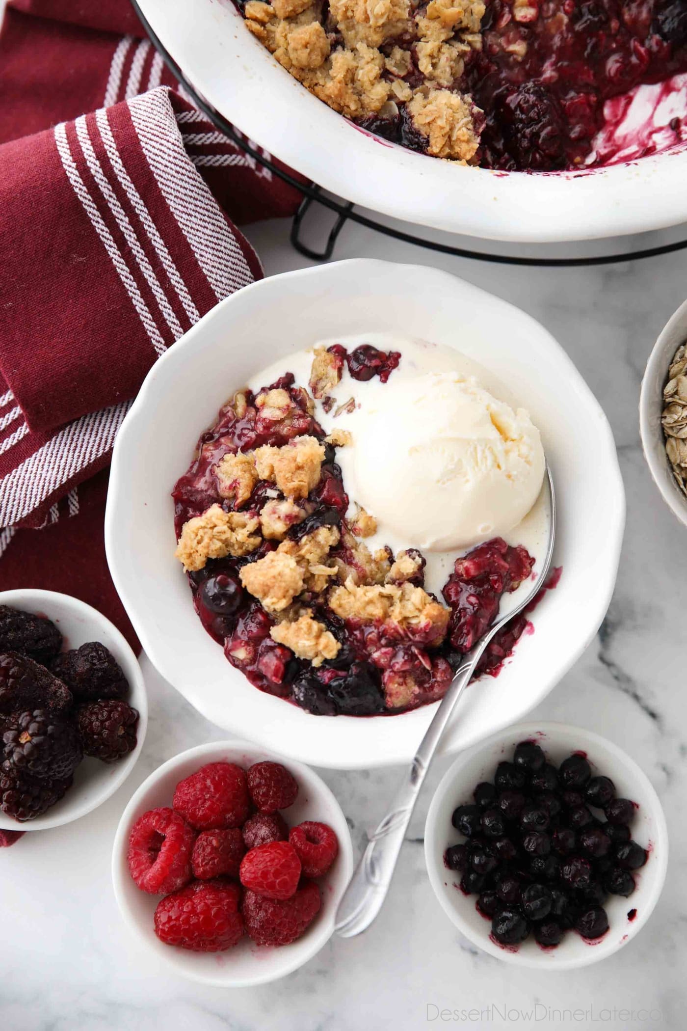 Berry Crisp Recipe (aka Berry Crumble) | Dessert Now Dinner Later