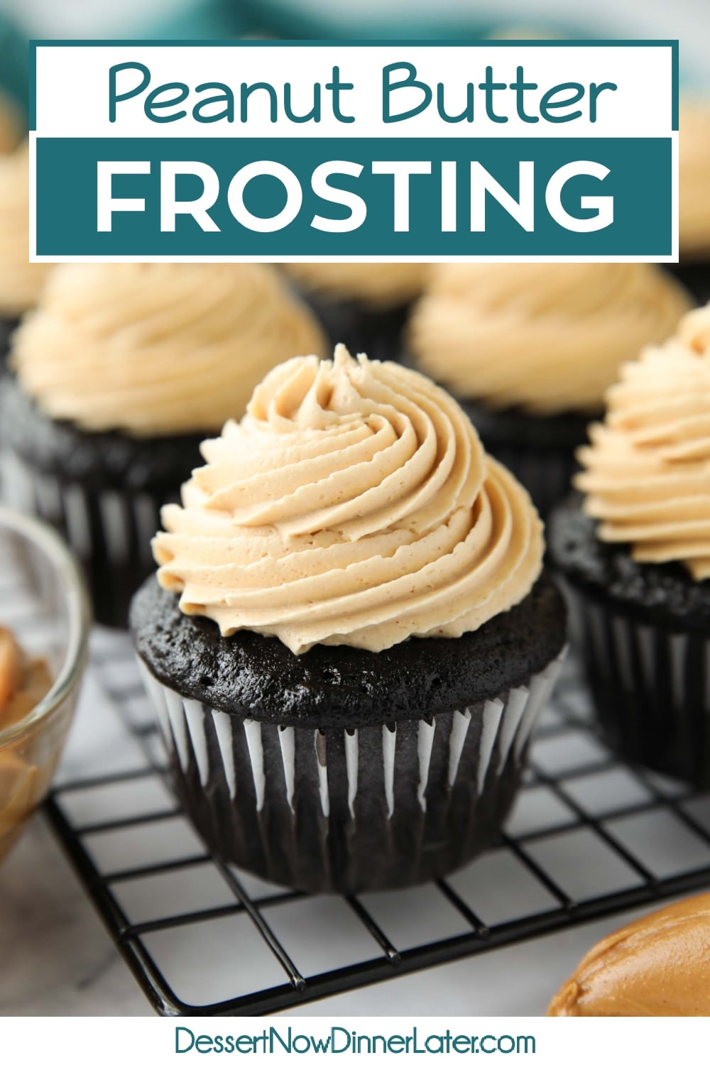 Peanut Butter Frosting Recipe Dessert Now Dinner Later   Peanut Butter Frosting Pin 