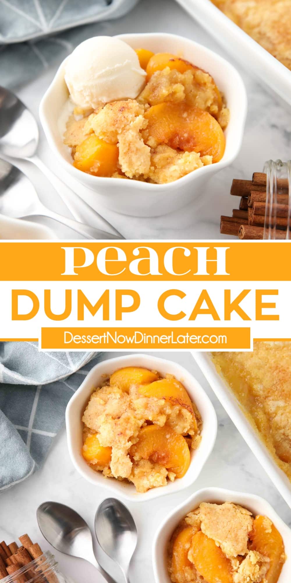 Peach Dump Cake Recipe | Dessert Now Dinner Later