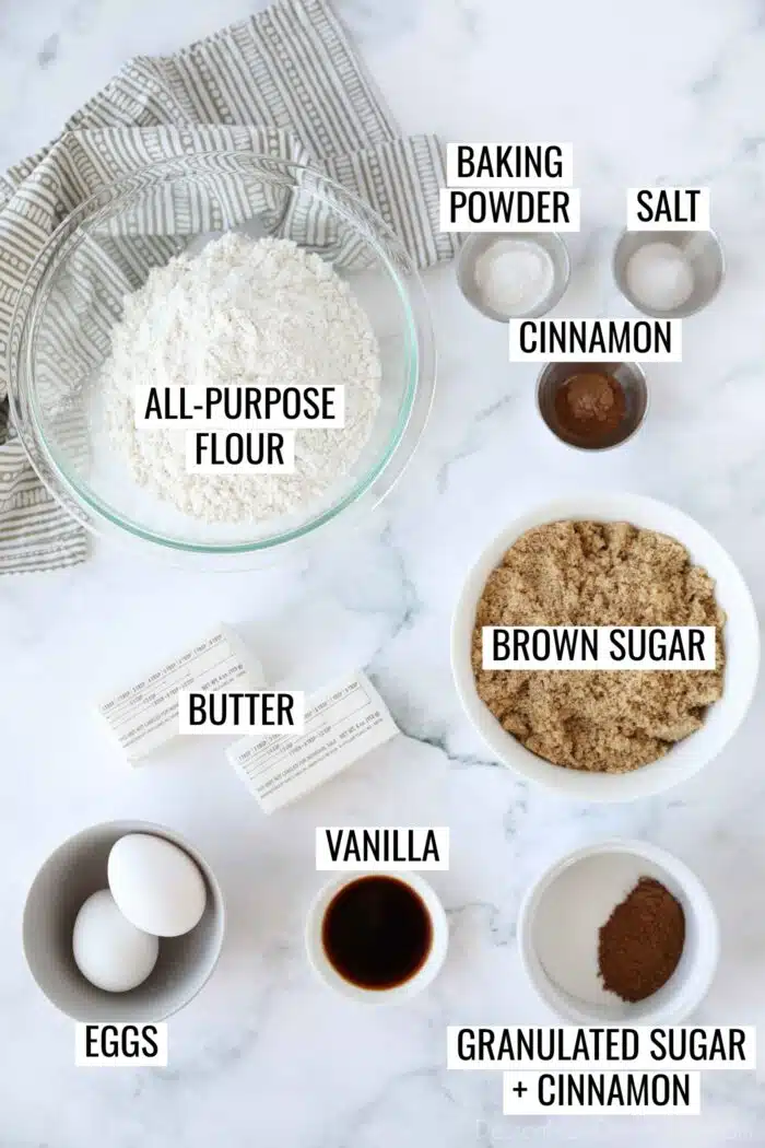 Ingredients to make Cinnamon Bars.