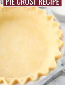 Labeled image of the Perfect Easy Pie Crust for Pinterest.